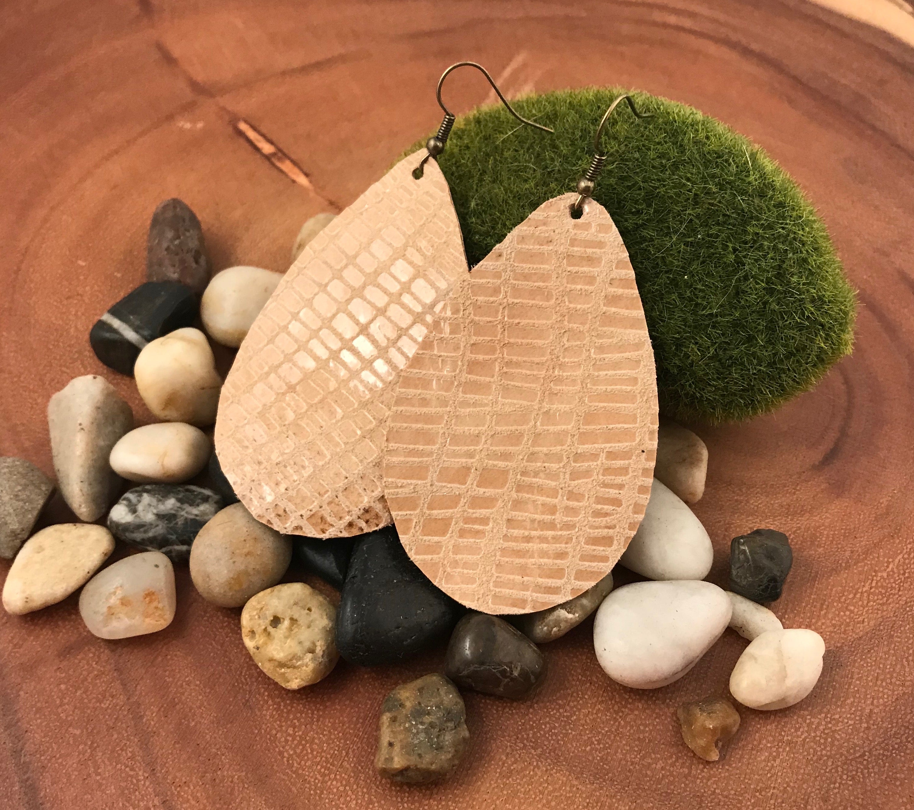 Summer Honeycomb Leather Earrings