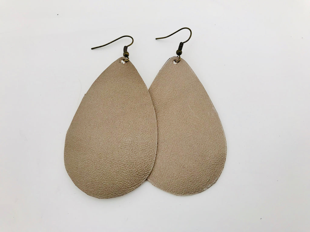 Ethereal Mist Leather Earrings