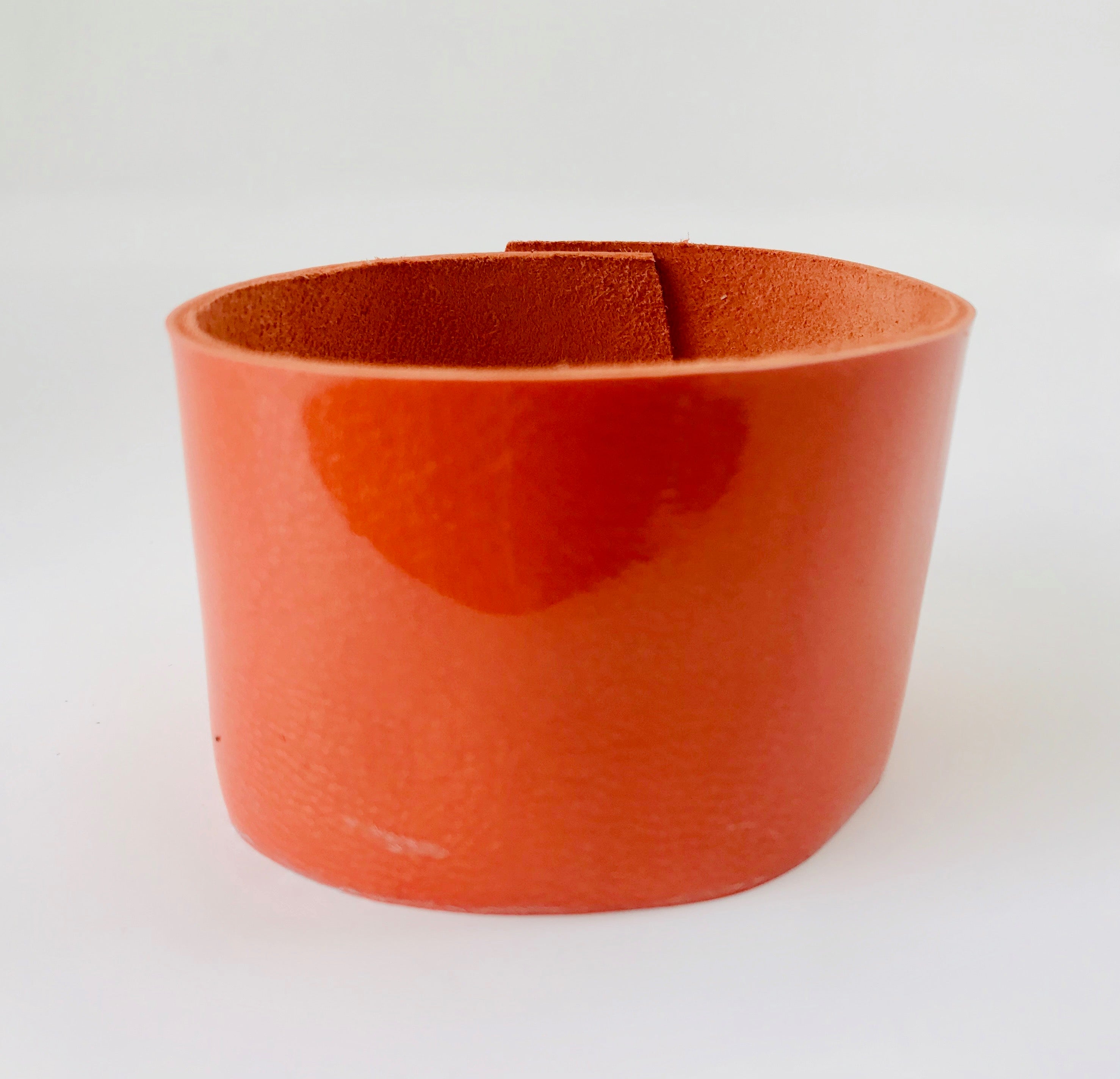 Tangerine Tryst Leather Cuff